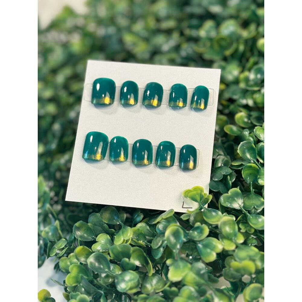 Golden Autumn - Handpainted/Designed Reusable Press on Nails